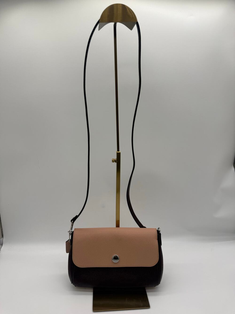 Coach Reversible Ruby Crossbody Bag Oxblood Nude Pink Leather Flap F12106⁠